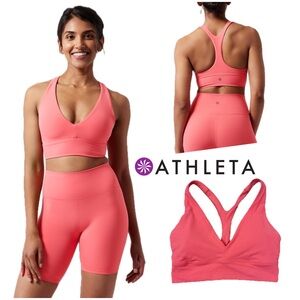 Athleta Transcend Bra A-C Cup in Coral Petal